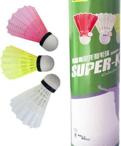 Badminton Shuttlecocks - multicolored nylon ( Set of 6)